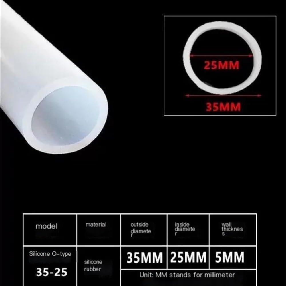 Tira de goma Tubo de silicona translúcido 1 m, carcasa alta durabilidad, junta blanda gel sílice for mecánica, pieza(25x35mm)
