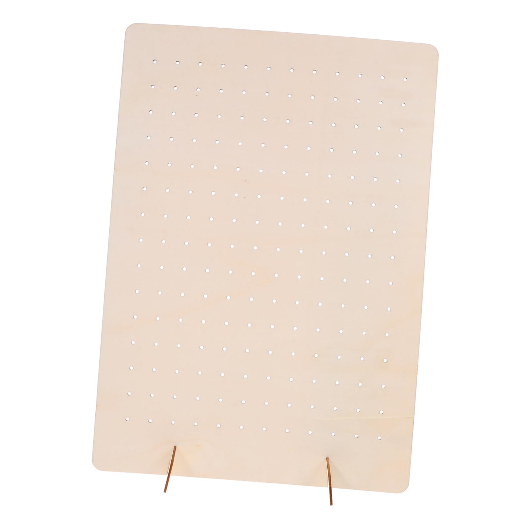 ULDIGI Wooden Display Stand Jewelry Display Rack Pegboard Display Stand Pegboard Stand Jewelry Tower Earring Display Earring Storage Holder Tabletop Pegboard Necklace Rack Hangers Beige