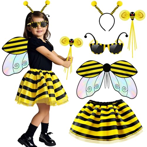 Disfraz de Abeja para Niñas 3-8 años con Alas y Tutu