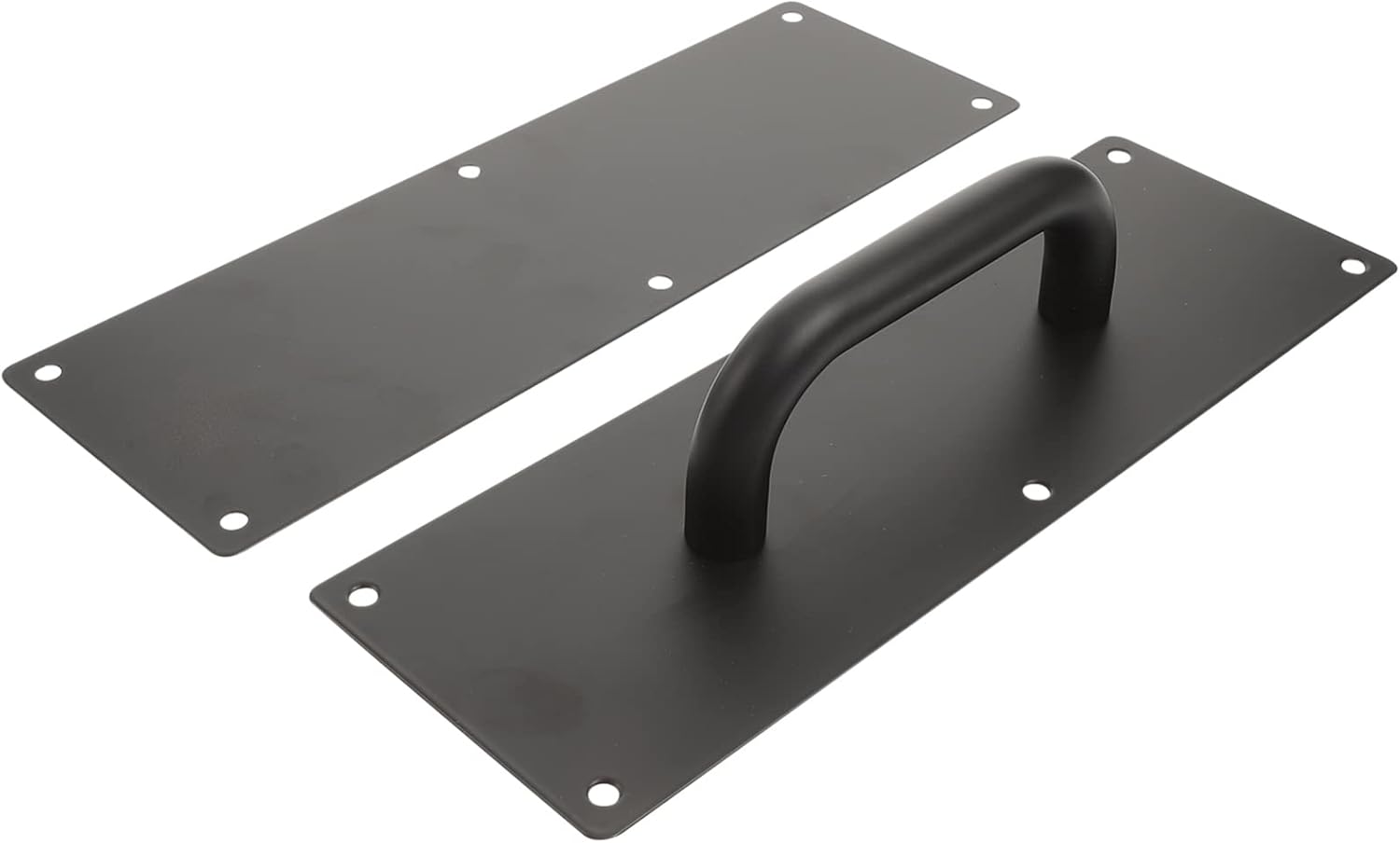 Angoily Stainless Steel 304 Push Pull Door Handles with Screws Commercial Sliding Door Pull Handle and Push Plate for Fireproof Passage Closet Barn Kitchen - 11.81 X 3.93 Inches