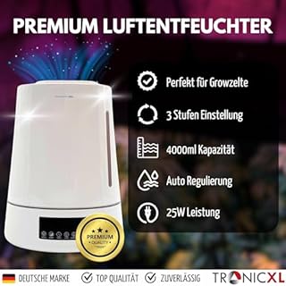 TronicXL Umidificatore per Growbox Growroom Grow Armadio Tenda Stanza Grow Tenda Grow Grow Air Umidificatore Automatico con Sensore Igrometro