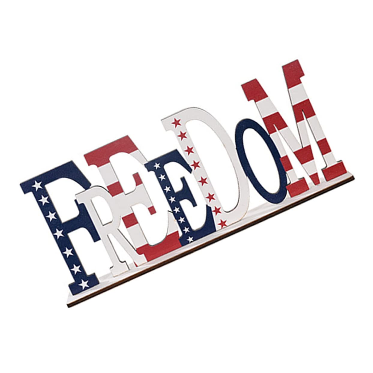 MAGICLULU Independence Day Ornament Home Letter Sign Decor Sign 4th Labor Day Party Supplies Independence Day Home Decoration Independence Day Decorations Gifts Desk Dining Table Wooden