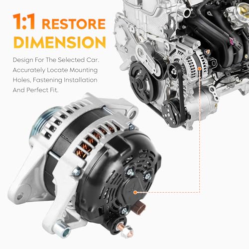 New Alternator for Dodge Ram 1500 2002 2003 5.9L, for Dodge Ram 2500 & 3500 2002 5.9L 8.0L, for Dodge Durango 2001-2003 5.9L, 136A, 56029701AA 421000-0111 421000-0113 by Aeagle - Image 3