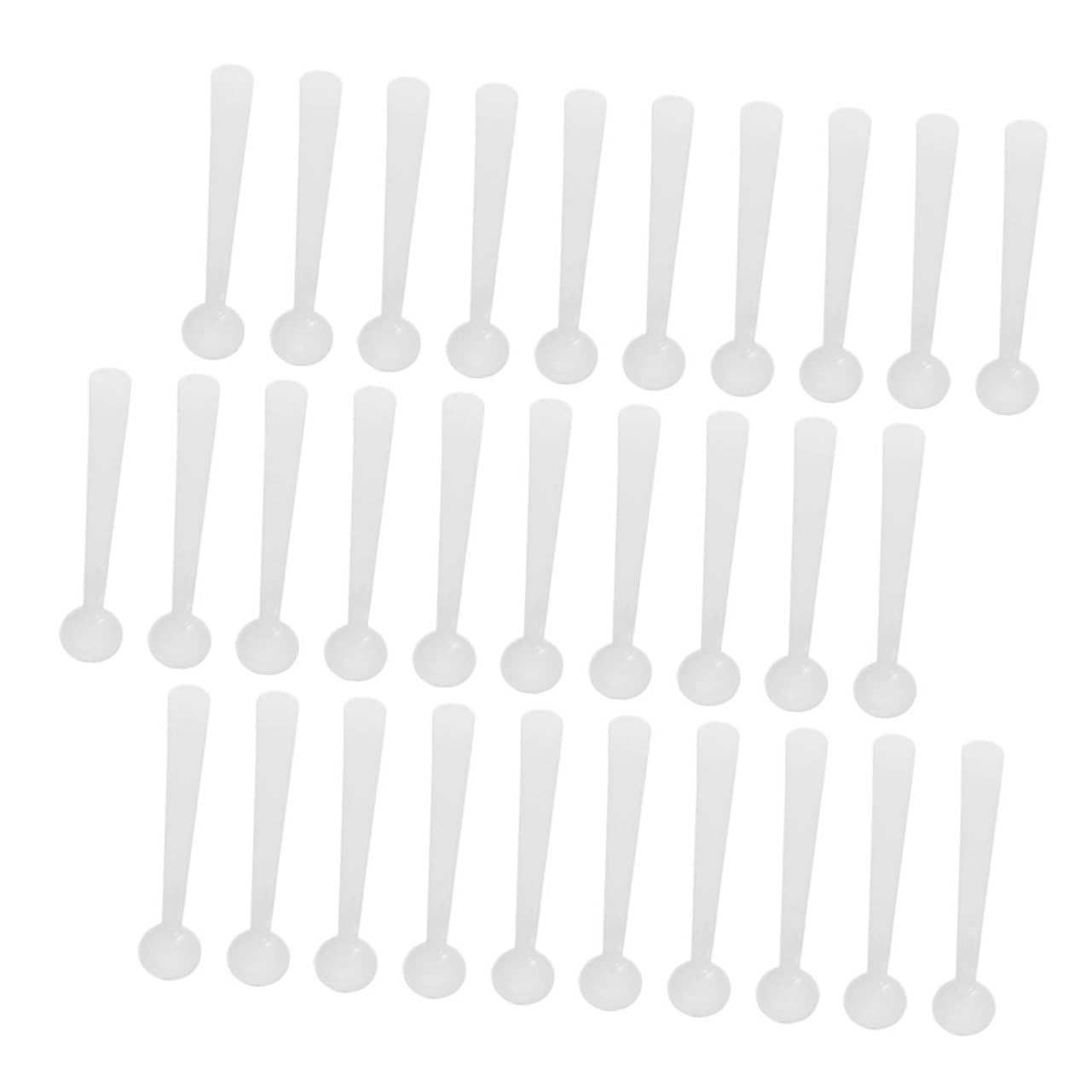 OHPHCALL Quantitative Plastic Spoon Set 120pcs Measuring Micro Labs Powder Smidgen Scoops Pp Material for Cooking Cosmetics and Medicines