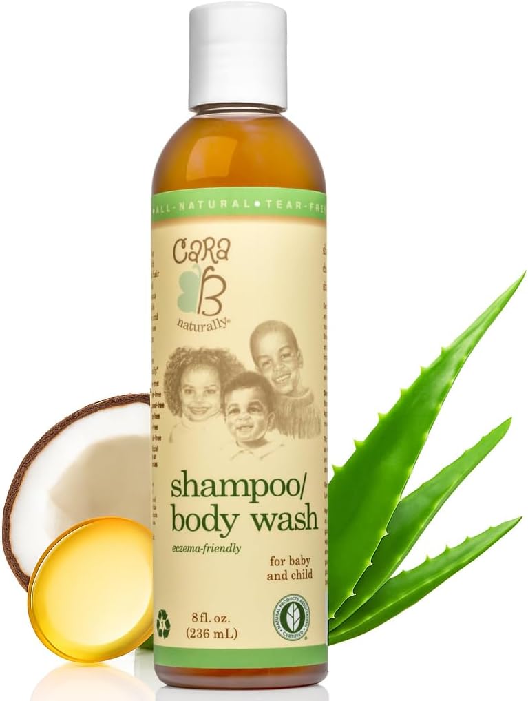 Tear-Free Baby Shampoo & Body Wash for Textured Hair & Melanin-Rich Sensitive Skin, Hydrating Cleanser for Curls, Black & Brown Babies, African American Toddlers, Children & Kids of Color, 8 oz