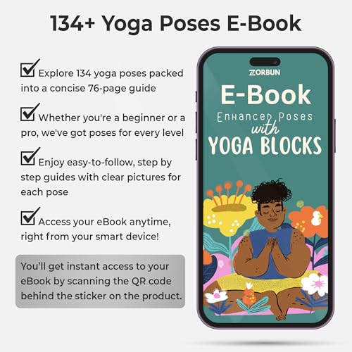 Yoga Block Set of 2 - High Density EVA Foam Blocks - Anti-Slip Yoga Brick with eBook - Perfect for Pilates, Exercise, & Meditation - Image 3