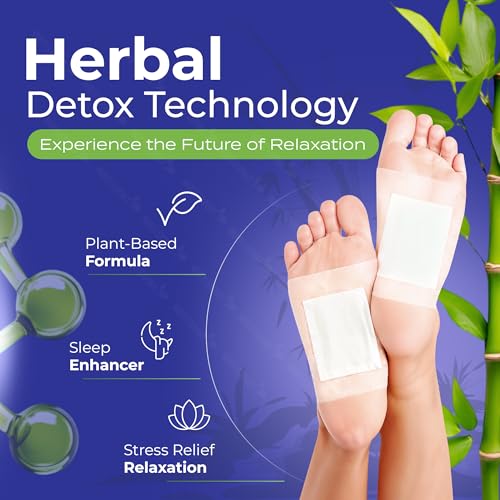 Image of Detox Foot patches (10 Patches) Cleansing Toxin Remover Foot Pads Pain Relief Stress Relief Sleep Patch for Detoxification For Men And Women (Pack of 1)