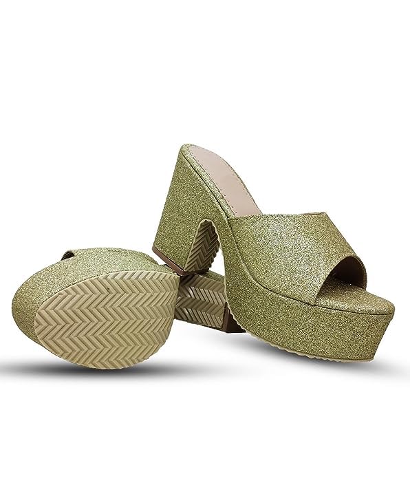 Image of Digni Sandal for Womens Chunky Heel Pump Sandals Party Wedding Strappy Sandals.
