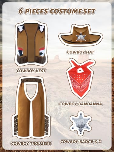 Disfraz de vaquero para niños y niñas miniatura 2