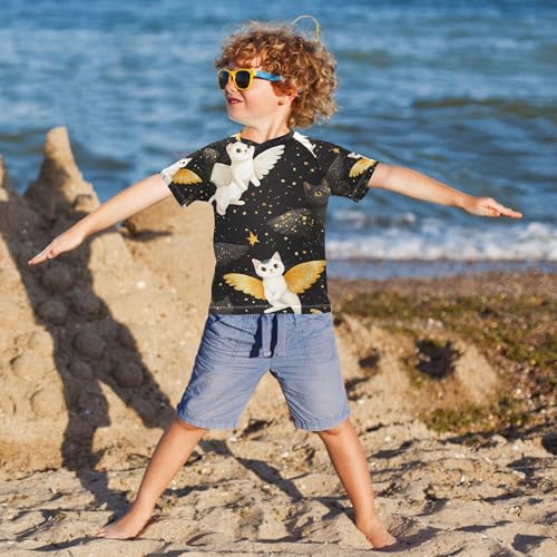 Boys Rash Guard Swim Shirts Toddler Girls Short Sleeve Swimwear UPF 50+ Quick Dry Rashguard Shirt4