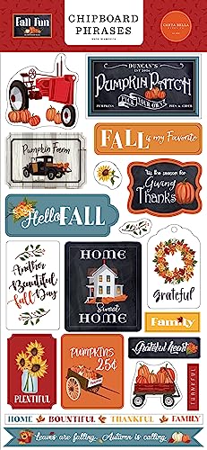 Fall Fun 6x13 Chipboard Phrases