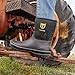 TIDEWE Rubber Boots for Men, 5.5mm Neoprene Insulated Rain Boots with Steel Shank, Waterproof Mid Calf Hunting Boots, Sturdy Rubber Work Boots for Farming Gardening Fishing (Black Size 8)