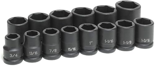 Miniatura 2 de Grey Pneumatic (8038 34" Drive Juego de llaves de vaso estándar de 14 piezas