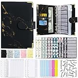 [Durchdachtes Design]: Das budget planner A6 hat 1 großes Fach und 4 kleine Fächer auf der Innenseite für Rechnungen, Ausweise, VIP-Karten, Bankkarten und Pässe usw. Außerdem gibt es ein 2 cm breites Gummiband an der Seite für 1 oder mehrere Stifte. Ein durchdachtes Design, das alle Ihre Bedürfnisse berücksichtigt.