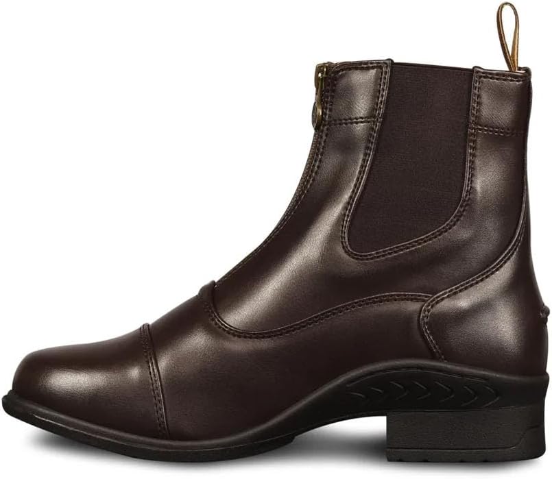 Ovation Women's Lightweight Stylish Equestrian Horse Riding Ankle Length Synthetic Vega Leather Quantum Zip Paddock Boots - Image 3