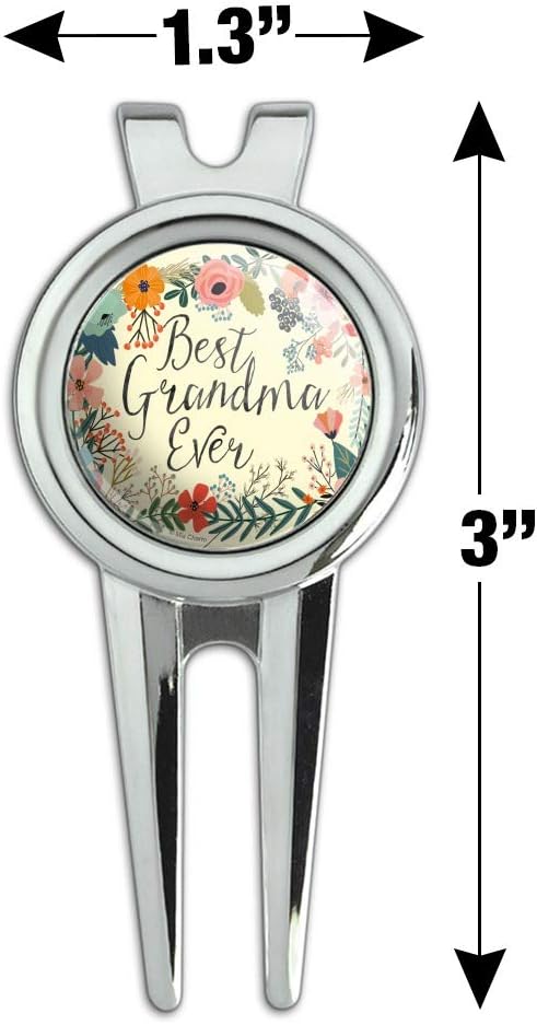 review GRAPHICS & MORE Best Grandma Ever Floral Golf Divot Repair Tool and Ball Marker