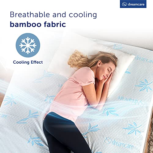image for DREAMCARE Bamboo Mattress Protector - Mattress Encasement Queen - Matt