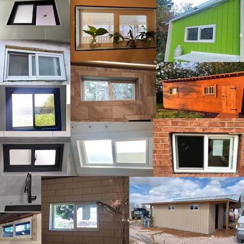Ventanas de vidrio para sótanos y cocinas de restaurante con aluminio blanco grande 2