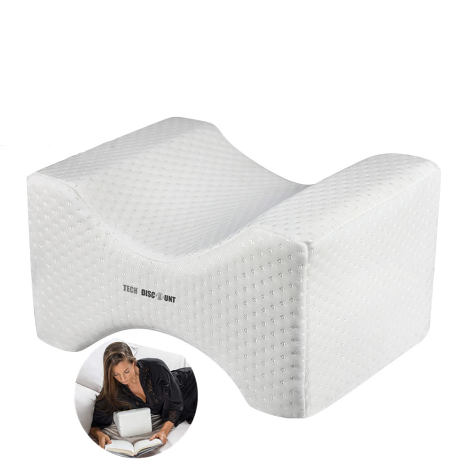 Coussin Orthopédique Genou Sciatique Hanches Lombaires Moelleux Jambes Pieds Mémoire Forme Nuit Blanc Coussin Orthopédie