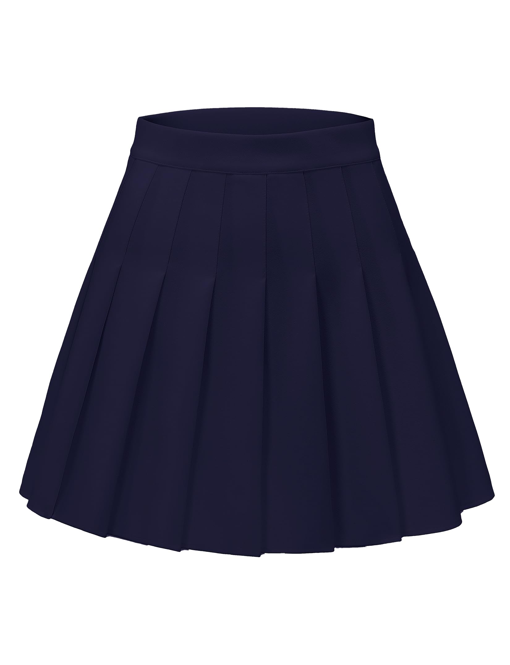 Shestellar Women's High-Waisted Pleated A-Line Mini Tennis Skater Skirt