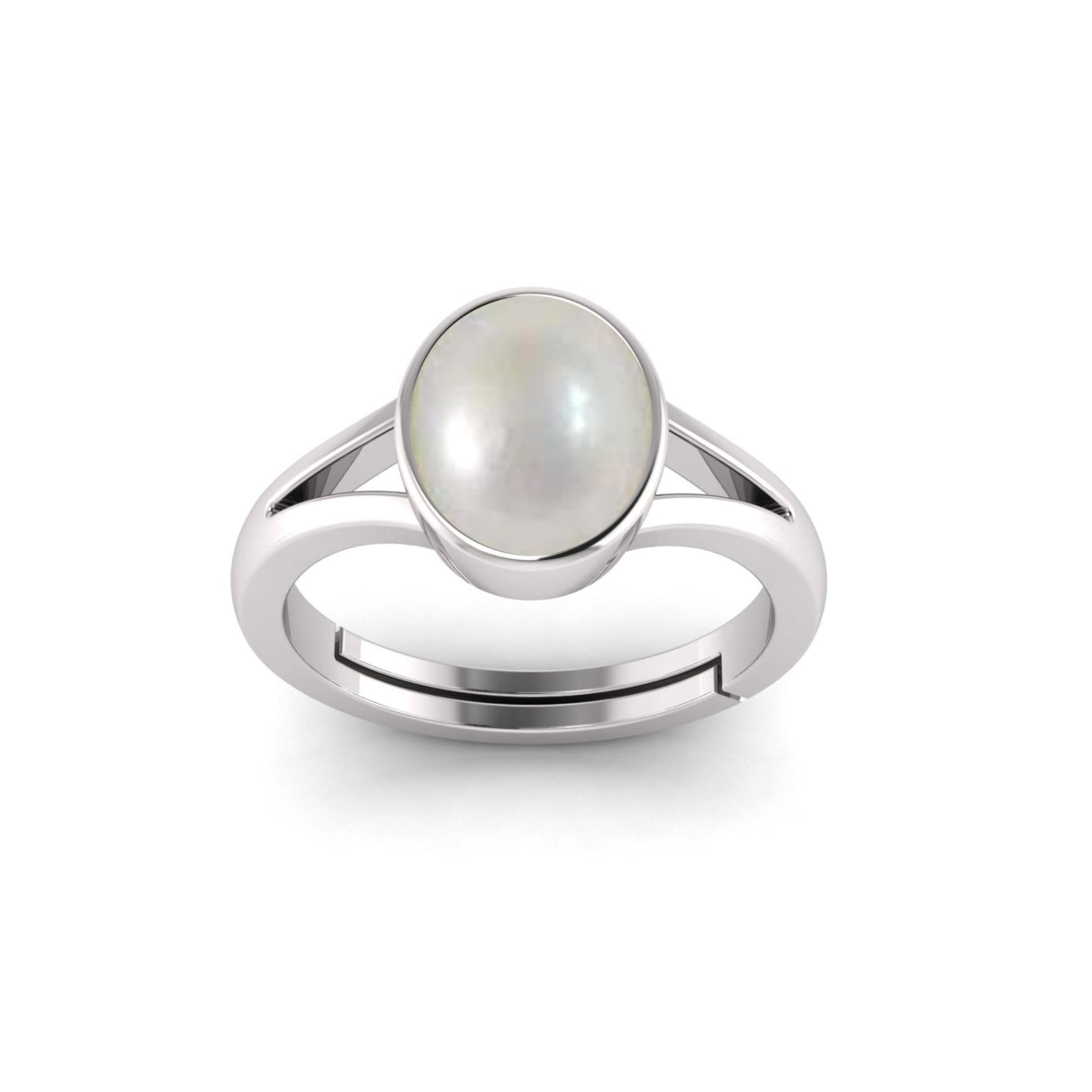 5.25 Ratti Moti Pearl Adjustable Gemstone Ring With Lab Certificate-image-5