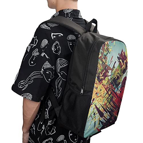 Sac à dos imprimé en 3D aux couleurs vives pour écoliers - 4
