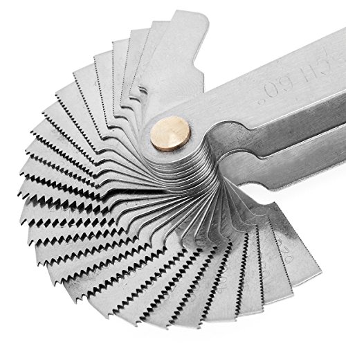 【The Best Deal】Origlam Screw Thread Pitch Cutting Gauge Tool, Stainless Steel Metric Screw Pitc #TOP5