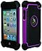 Bastex Hybrid Armor Case for Apple Ipod Touch 4, 4th Generation - Purple & Black