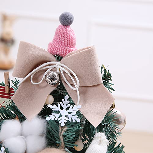 amuzer Mini árvore de Natal de mesa, árvore de Natal pequena artificial de 35 cm com 20 bolas de luz