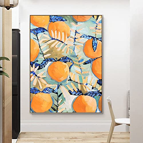 Peinture à l'huile fruits jaunes pour raviver un mur vide, déco moderne salon et couloir