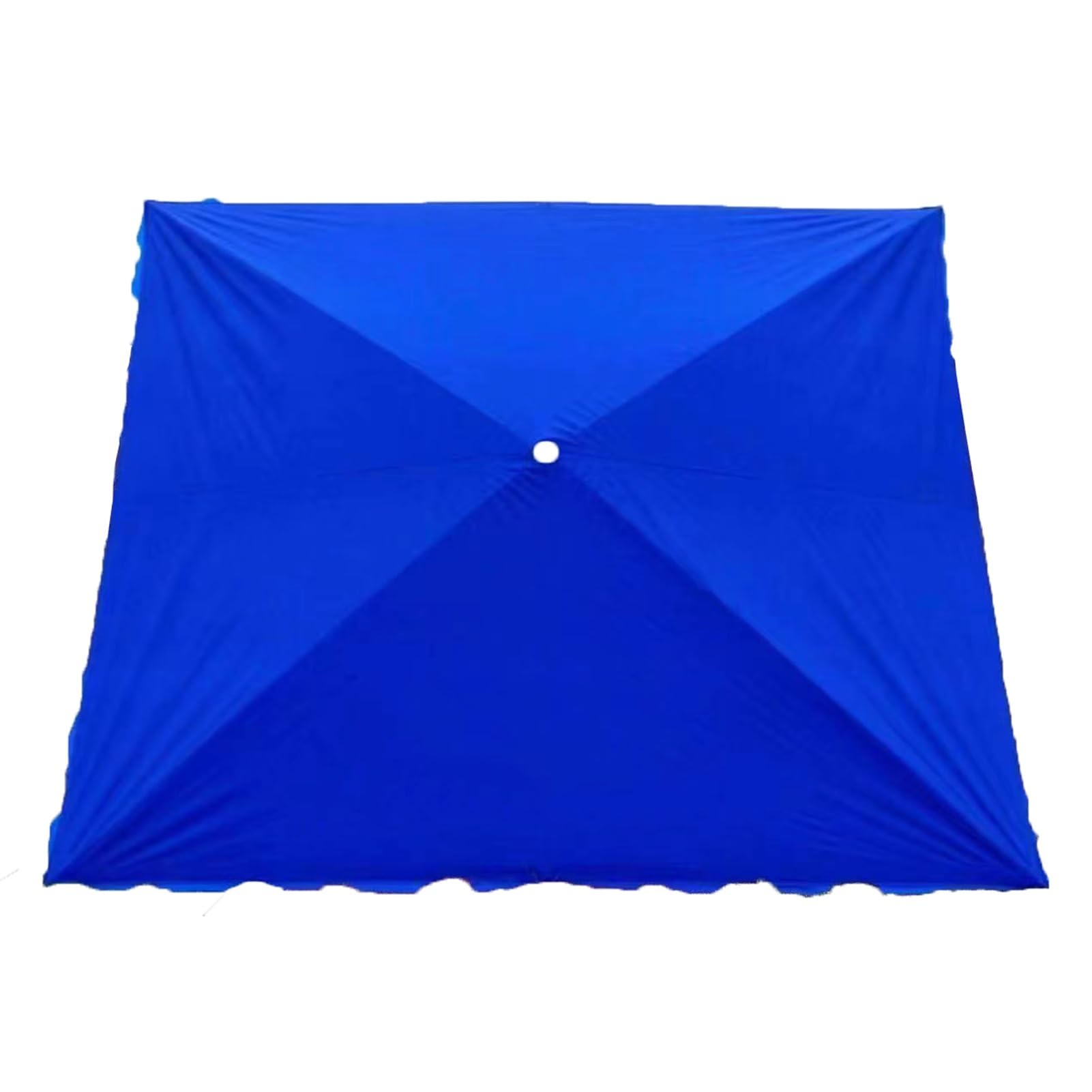 Cubierta de repuesto para sombrilla de patio, parte superior de sombrilla de 4/6 costillas, rectangular, impermeable, protección UV, azul, 200 x 200 cm
