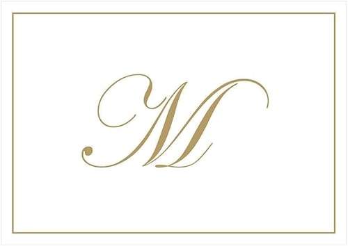 Miniatura 7 de Caspari Tarjetas de notas en caja con iniciales en relieve en letra V, 16 tarjetas y sobres