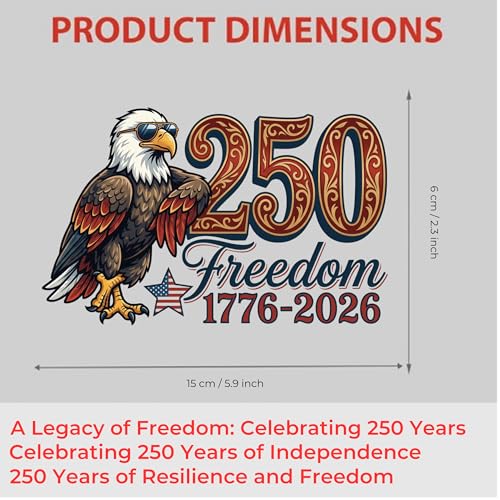 Image of 2-Piece Freedom Eagle 1776-2026 Patriotic Car Decal