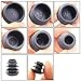 80 Pieces Mixed Sizes Black Round Plastic Plugs, Glide Insert End Caps for Chair Table Stool Leg, Tube Pipe Hole Plug Assortment