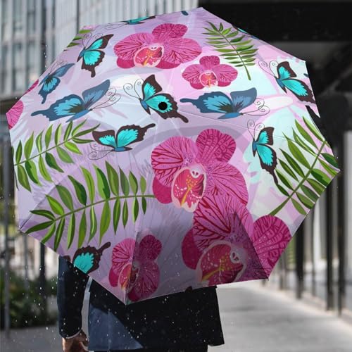 Parapluie automatique compact à ouverture rapide et toile résistante