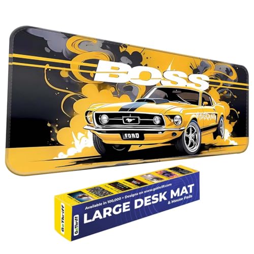 Image of Mastange Boss Gaming - Extended Large 80x33CM with Stitched Edges & Non-Slip Rubber Base - Perfect for PC Gaming Setup & Accessories - Long Pad for Ultimate Control