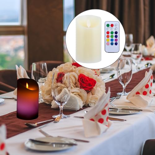 Velas electrónicas decorativas con acabado realista de plástico 2 uds 6