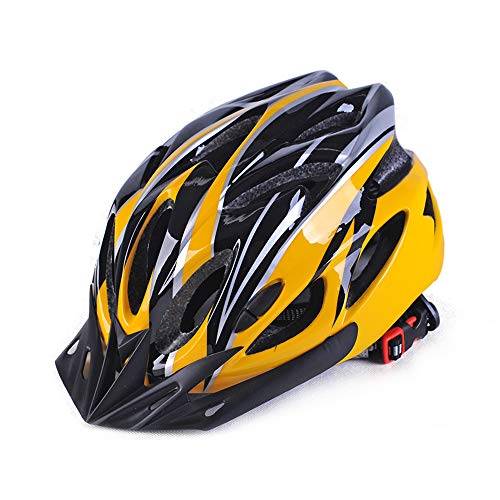 NOMEN Casco De Ciclo Ligero para La Seguridad De Montar En Bicicleta - Casco De Bicicleta para Adultos con Visera Desmontable Y Un Tamaño (56-62 Cm),Yellowandblack