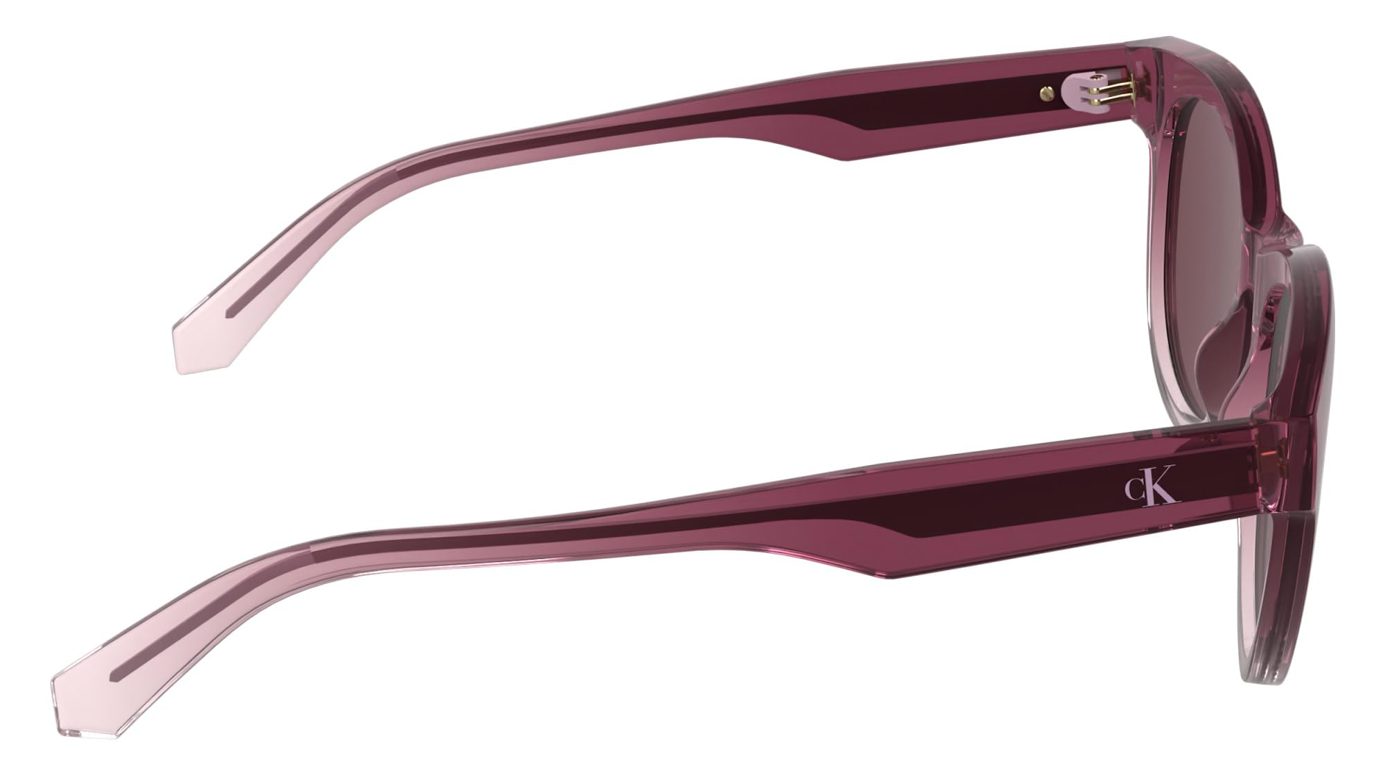 Calvin Klein Jeans Women's Sunglasses CKJ26600S - Transparent Gradient Wine/Rose with Solid Wine Lens