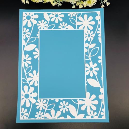 MANGOUSONG Screen Printing Kit,22x28cm Easter Decor Mesh Screen Stencils Self-Adhesive Silk Screen Printing Stencil Easter Bunny Easter Eggs Print B