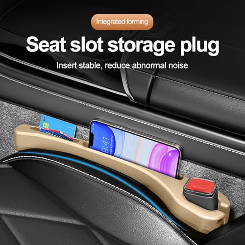 Image of Car Seat Gap Filler Organizer with Phone Holder, Upgrade Version, Prevents Falling, Black, Set of 2 (SA-2)