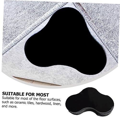 Cabilock 20 Peças Adesivos De Carpete Fita Adesiva Cor Preta Tapete Antiderrapante Fita Branca Adesi