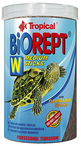 BIOREPT W. 1000ml / 300g - alimento de múltiples Ingredientes para la alimentación Diaria de Tortugas anfibias y acuáticas omnívoras y carnívoras, Comida Tortugas de Agua