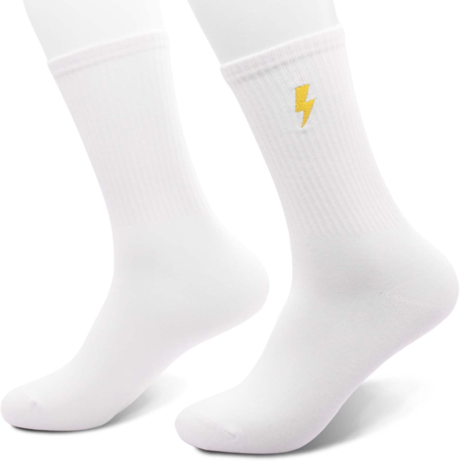 Cute Weather Embroidered Socks,White Crew Socks for Men Women,Birthday Fathers Day Christmas Gifts,Meteorology Gifts. - Image 2