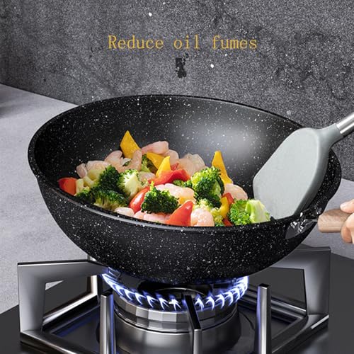 Wok de piedra médica negro 30 cm sin tapa miniatura 3