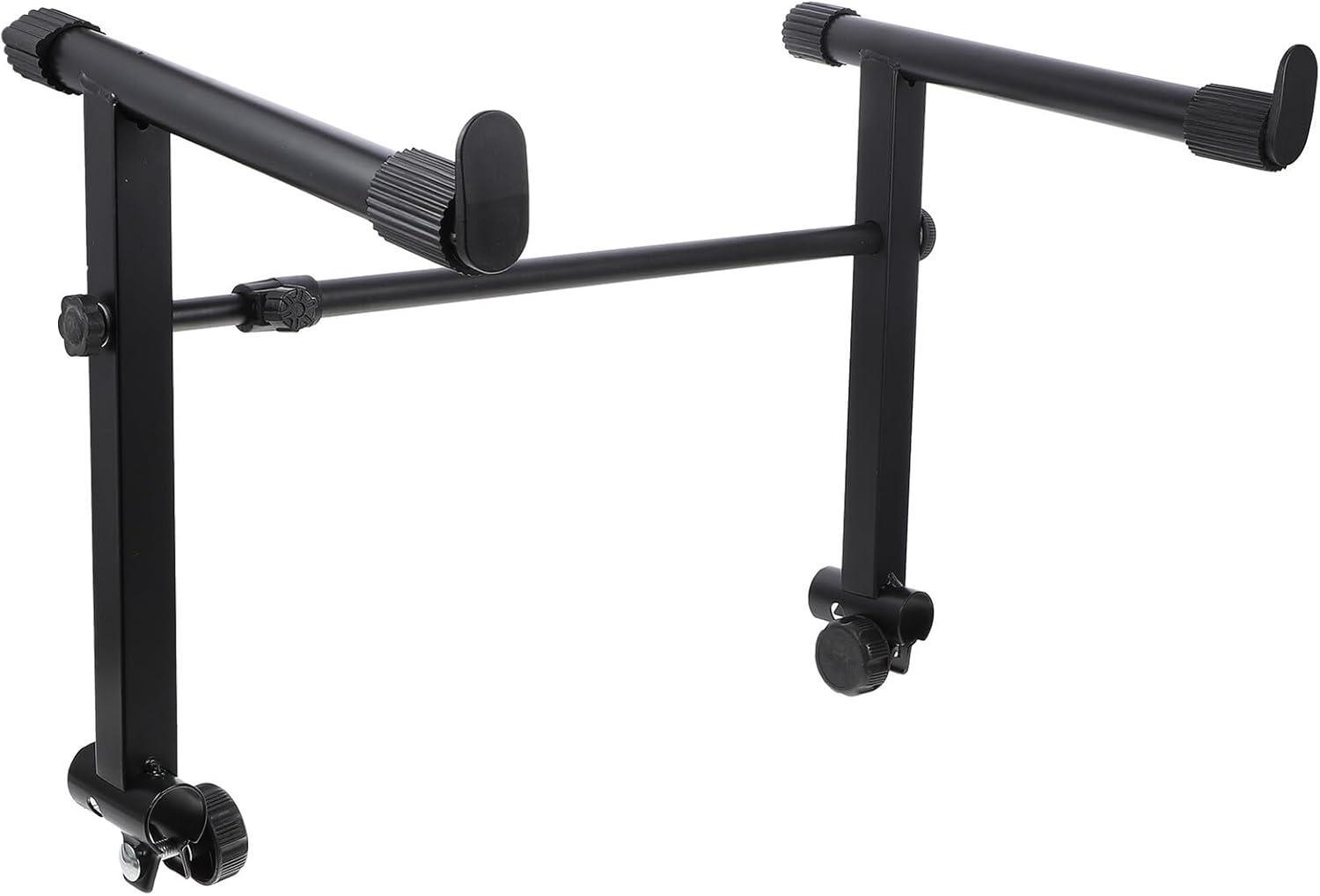 Heavy-duty Electronic Organ Stand with Rack Portable Keyboard Support for Electric Piano Black