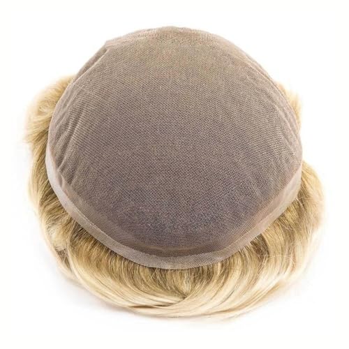 Système cheveux humains avec double nœud et base respirante pour homme actif