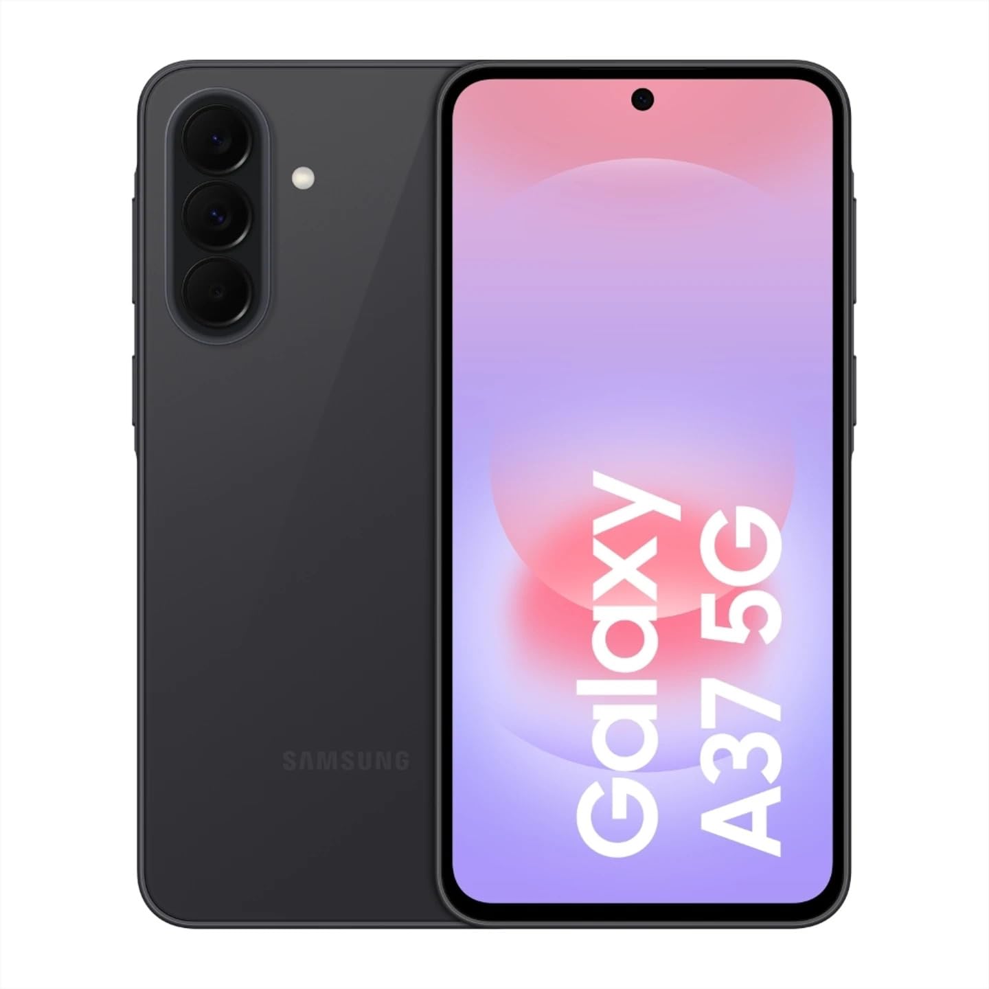 Samsung Galaxy A37 5G (Awesome Charcoal, 8GB RAM, 256GB Storage) | Exynos 1480 Octa-Core Processor | 50MP + 8MP AI Dual Camera | 12MP Front Camera | 6.7-inch FHD+ Super AMOLED 120Hz Display |