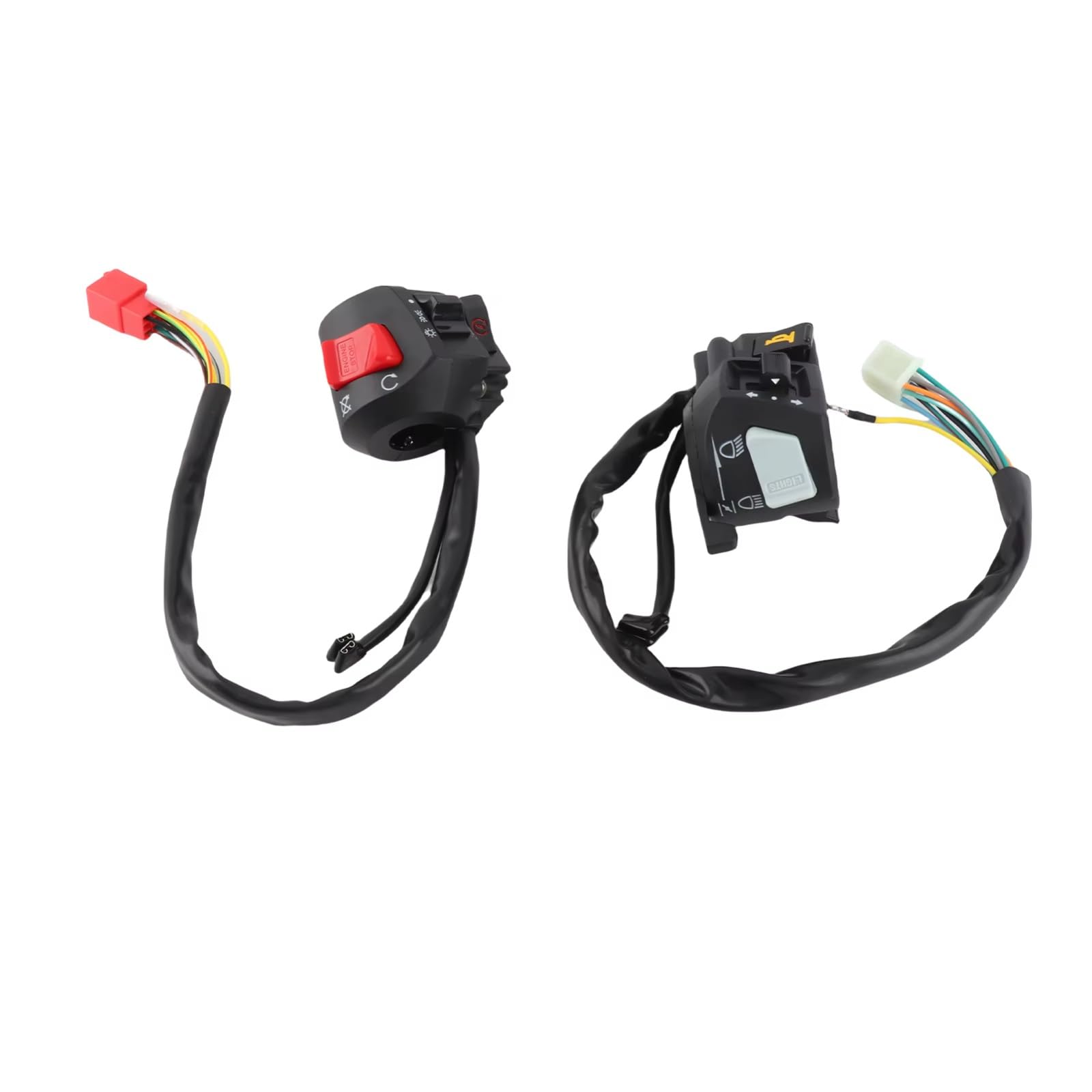 Interruttore Manubrio Da Moto Da 7/8 "22mm Per Pulsante Di Avviamento Elettrico Del Faro Del Segnale Di Svolta Del Clacson Universale Comando Manubrio