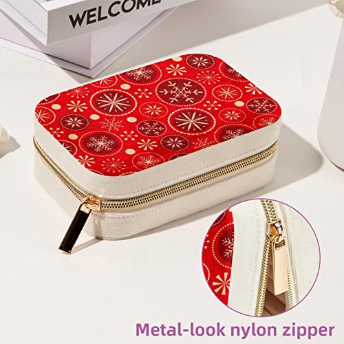 Coffret bijoux velours flocon de neige, boîte cadeau décorative chic
